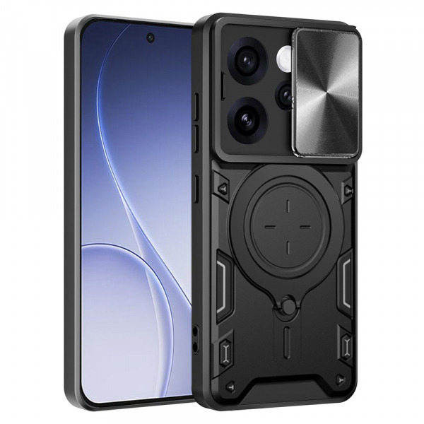 Husa pentru Oppo Reno15 Pro, Techsuit, CamGuard Pro, Neagra