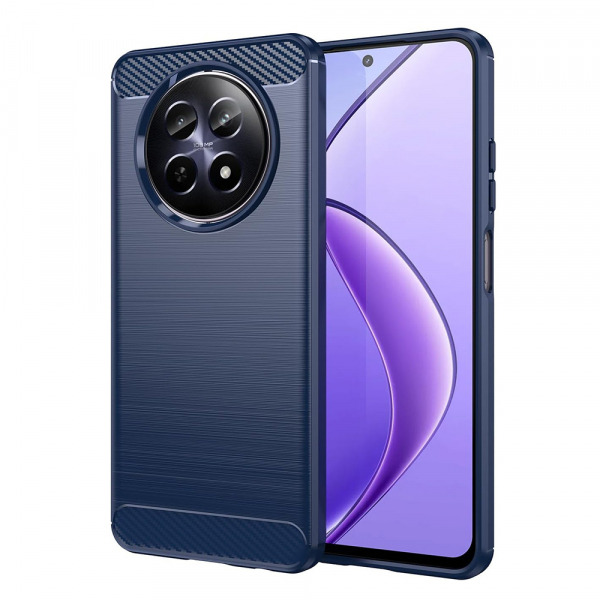 Husa pentru Realme 12, Techsuit, Carbon, Albastra