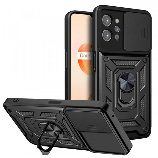Husa pentru Realme C31, Techsuit, CamShield, Neagra