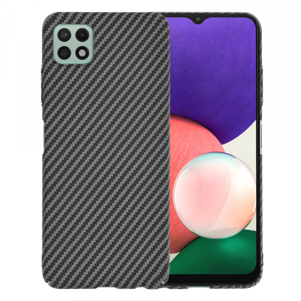 Husa pentru Samsung Galaxy A22 5G A226, Techsuit, Carbonite FiberShell, Neagra