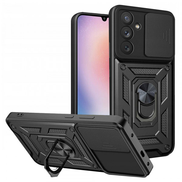 Husa pentru Samsung Galaxy A24 4G A245, Techsuit, CamShield, Neagra