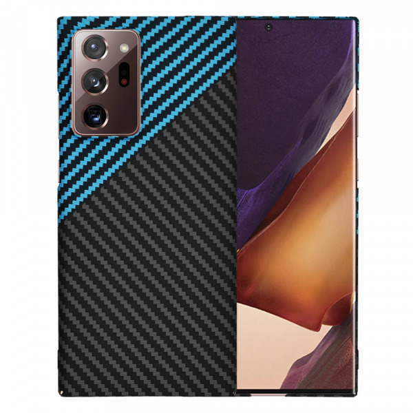 Husa pentru Samsung Galaxy Note 20 Ultra 5G N986 / Note 20 Ultra N985, Techsuit, Carbonite FiberShell, Neagra Bleu