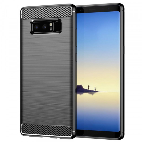 Husa pentru Samsung Galaxy Note 8 N950, Techsuit, Carbon, Neagra