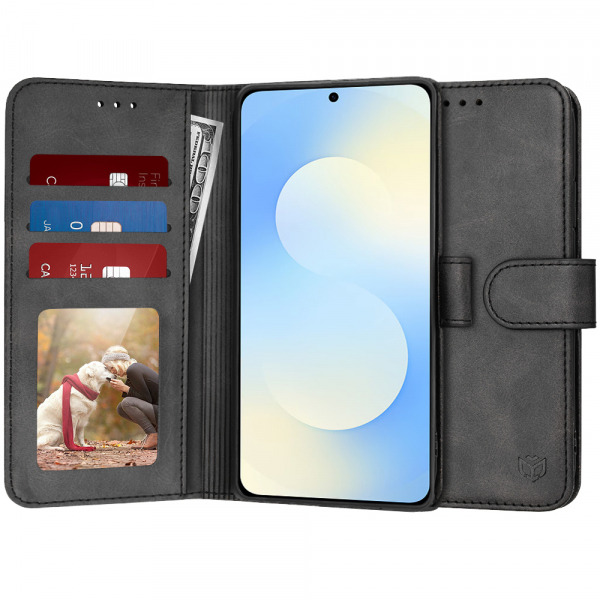 Husa pentru Samsung Galaxy S25 FE, Techsuit, Diary Book, Neagra