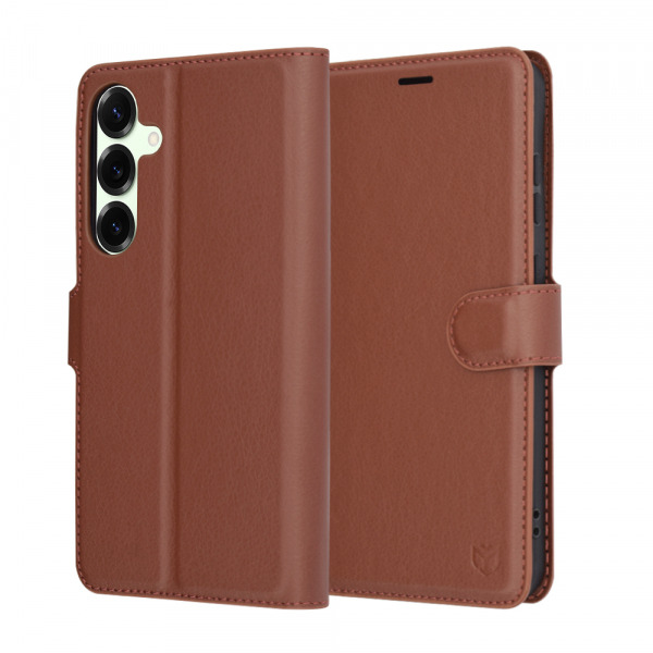 Husa pentru Samsung Galaxy S25+ S936, Techsuit, Leather Folio, Maro