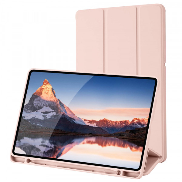 Husa pentru Samsung Galaxy Tab S6 Lite (2024) / Tab S6 Lite (2022) / Tab S6 Lite (2020), Techsuit, Flex Trifold, Roz