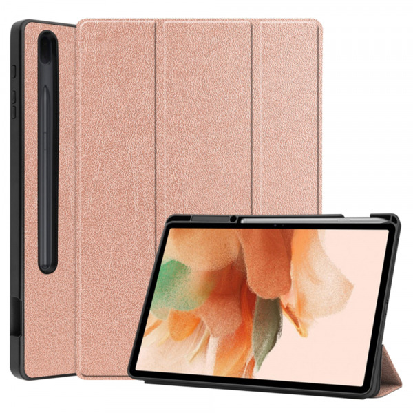 Husa pentru Samsung Galaxy Tab S8+ / Tab S7 FE / Tab S7+, Techsuit, FoldPro, Roz