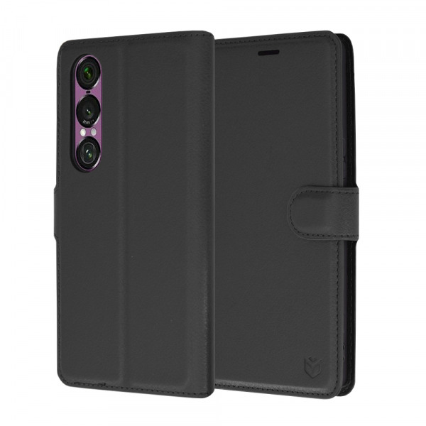 Husa pentru Sony Xperia 1 VI, Techsuit, Leather Folio, Neagra