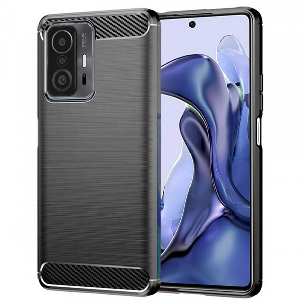 Husa pentru Xiaomi 11T / 11T Pro, Techsuit, Carbon, Neagra