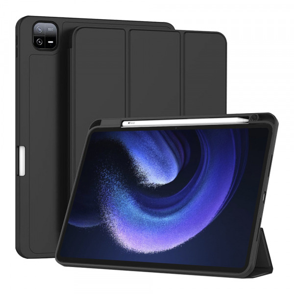 Husa pentru Xiaomi Pad 6 / 6 Pro, Techsuit, Flex Trifold, Neagra
