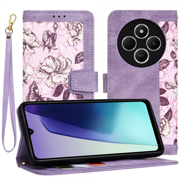 Husa pentru Xiaomi Poco C75 / Redmi 14C, Techsuit, FlipCraft, Mov