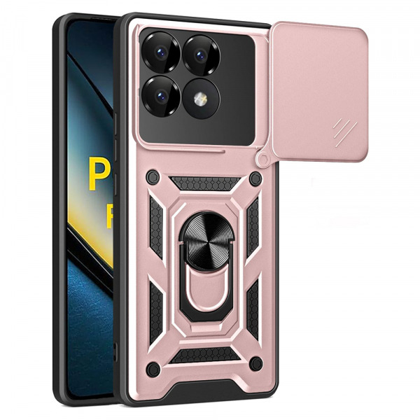 Husa pentru Xiaomi Poco F6 Pro, Techsuit, CamShield, Roz