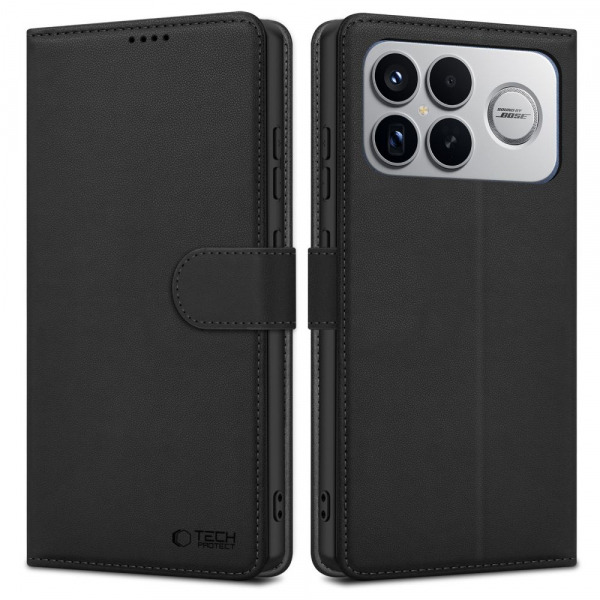 Husa pentru Xiaomi Poco F8 Ultra, Tech-Protect, Wallet, Neagra