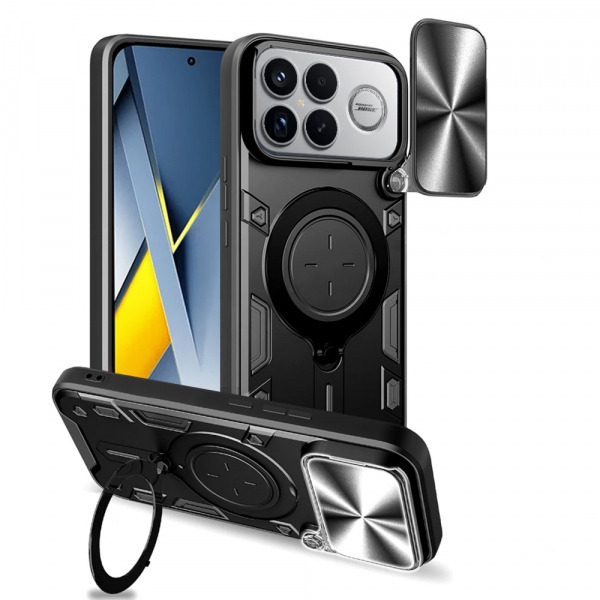 Husa pentru Xiaomi Poco F8 Ultra, Techsuit, CamGuard Pro, Neagra