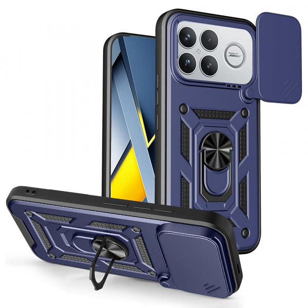 Husa pentru Xiaomi Poco F8 Ultra, Techsuit, CamShield, Albastra