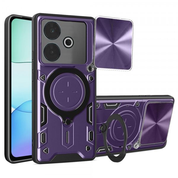 Husa pentru Xiaomi Poco M6 4G / Redmi 13, Techsuit, CamGuard Pro, Mov