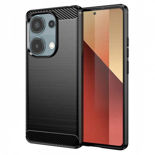 Husa pentru Xiaomi Redmi Note 13 Pro 4G / Poco M6 Pro 4G, Techsuit, Carbon, Neagra