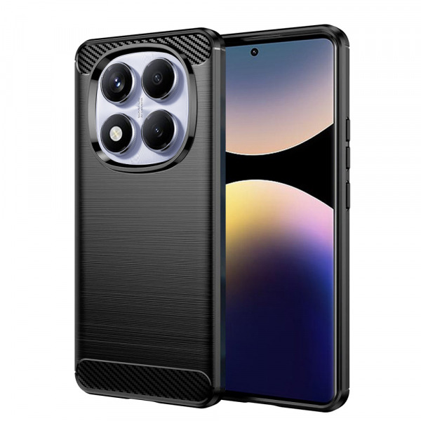 Husa pentru Xiaomi Redmi Note 14 Pro 4G, Techsuit, Carbon, Neagra