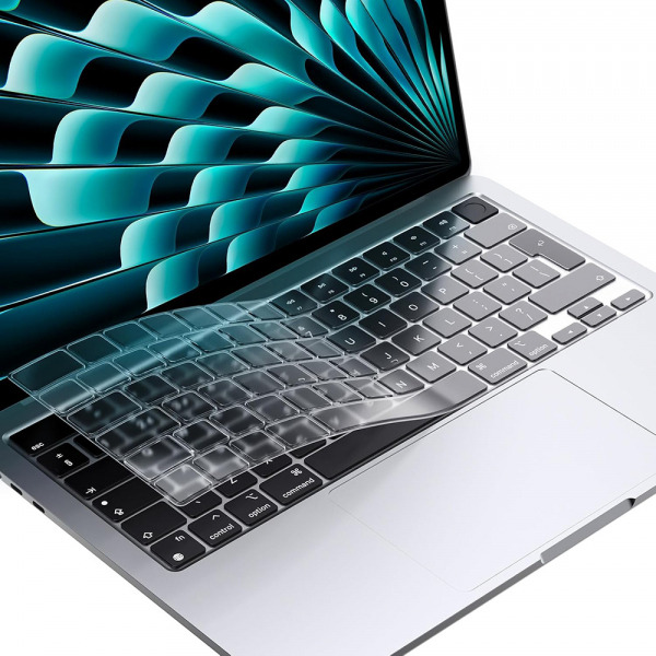 Husa Protectie Tastatura Techsuit PureTypeX pentru Apple MacBook Pro 14 (2021 - 2024) / Air 13 (2022 - 2025) / Air 15 (2022 - 2025), Transparenta