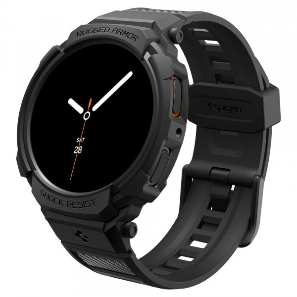 Husa Spigen Rugged Armor Pro pentru Samsung Galaxy Watch8 40mm, Neagra Mata ACS10005