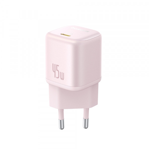 Incarcator Retea Baseus PicoGo, 45W, 3A, 1 x USB-C, Roz P10176800413-00