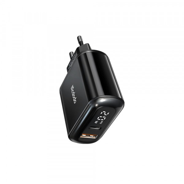 Incarcator Retea McDodo CH-7170 Chocolate Display, 20W, 3A, 1 x USB-A - 1 x USB-C, Negru