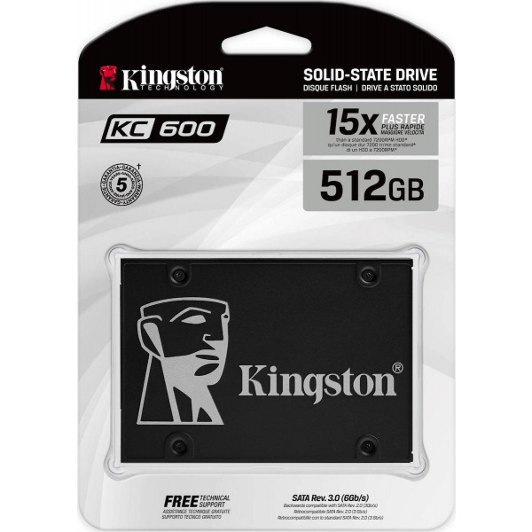 Solid State Drive (SSD) Kingston KC600, 512GB, 2.5inch, SATA III SKC600/512G