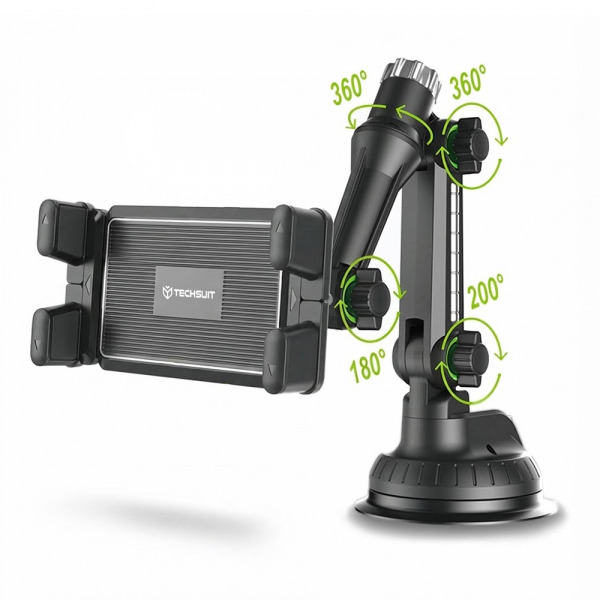Suport Auto Techsuit ST1 pentru Telefon / Tableta, 4.7inch - 12.9inch, Negru