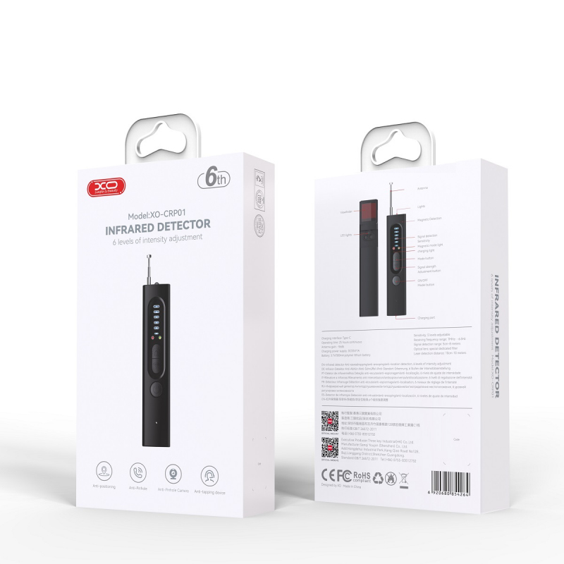 Detector IR dispozitive GSM / microfoane ascunse / localizatoare GPS XO Design CRP01, Negru - Cum treci printr-o incapere sau printr-o masina