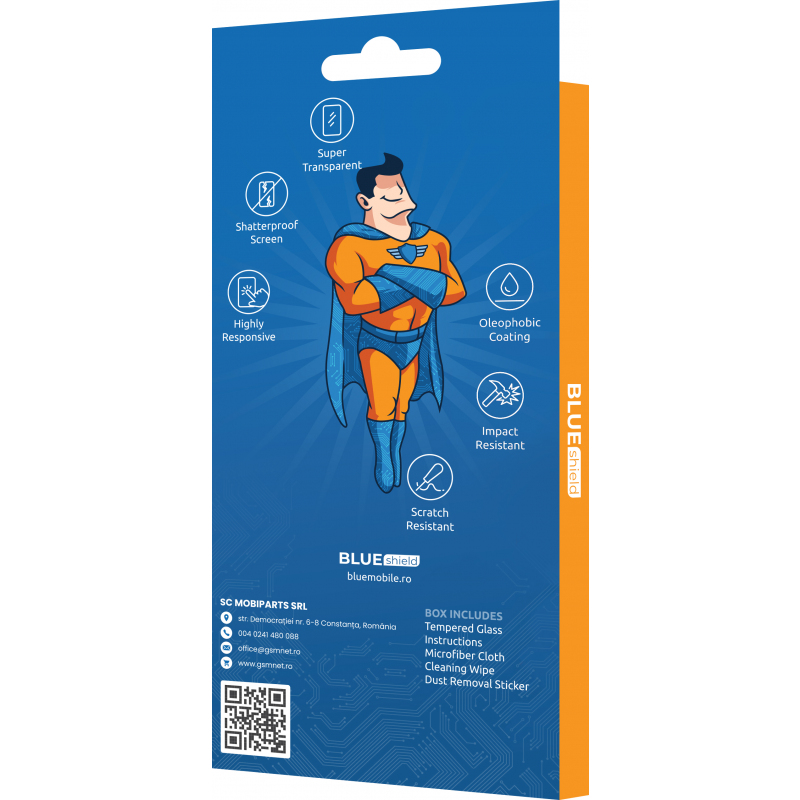 Folie de protectie Ecran Blue Shield pentru Samsung Galaxy S24 S921, Sticla Securizata, Full Glue, Case Friendly, Neagra - Full Glue pe ecran plat