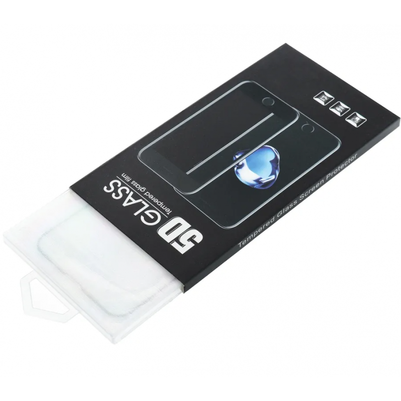 Folie de protectie Ecran Matte OEM pentru Apple iPhone 16 Pro Max, Sticla Securizata, Full Glue, 5D, Neagra - Adeziv Full Glue si montaj 5D