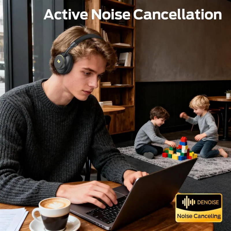 Handsfree Bluetooth Monster N-tune mini 02, A2DP, ANC, Negru - ANC pentru zgomotul de fond