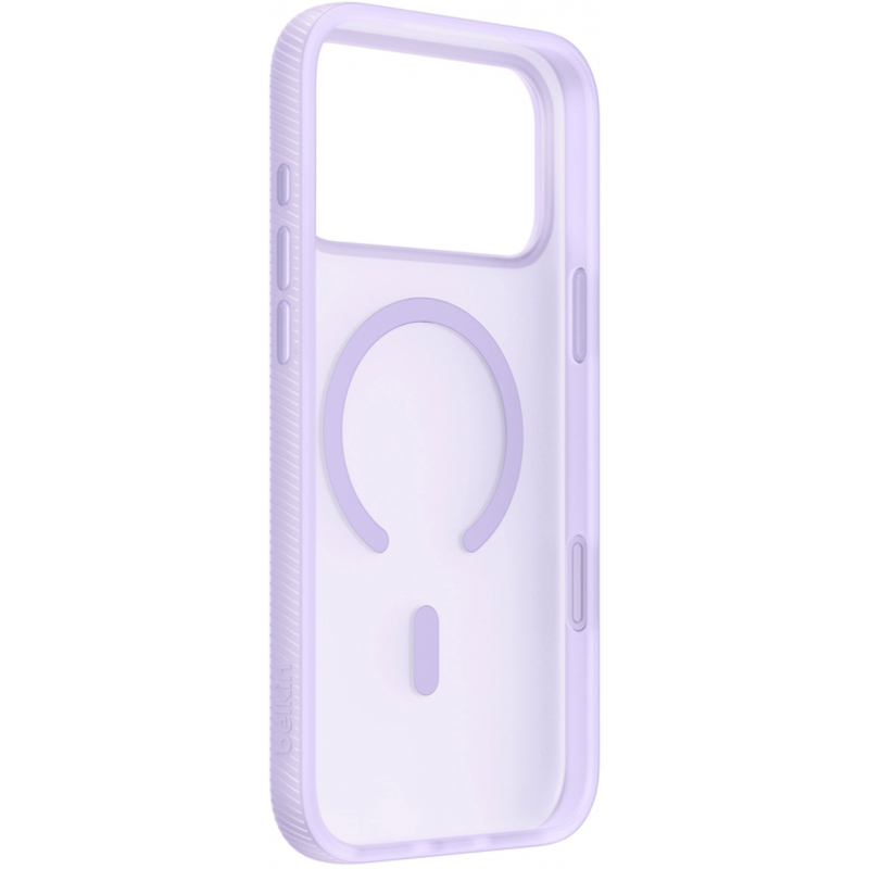 Husa MagSafe pentru Apple iPhone 17 Pro Max / 18 Pro Max, Belkin, SheerForce Grip, Violet MSA036hqLV - Protectia cand esti pe fuga