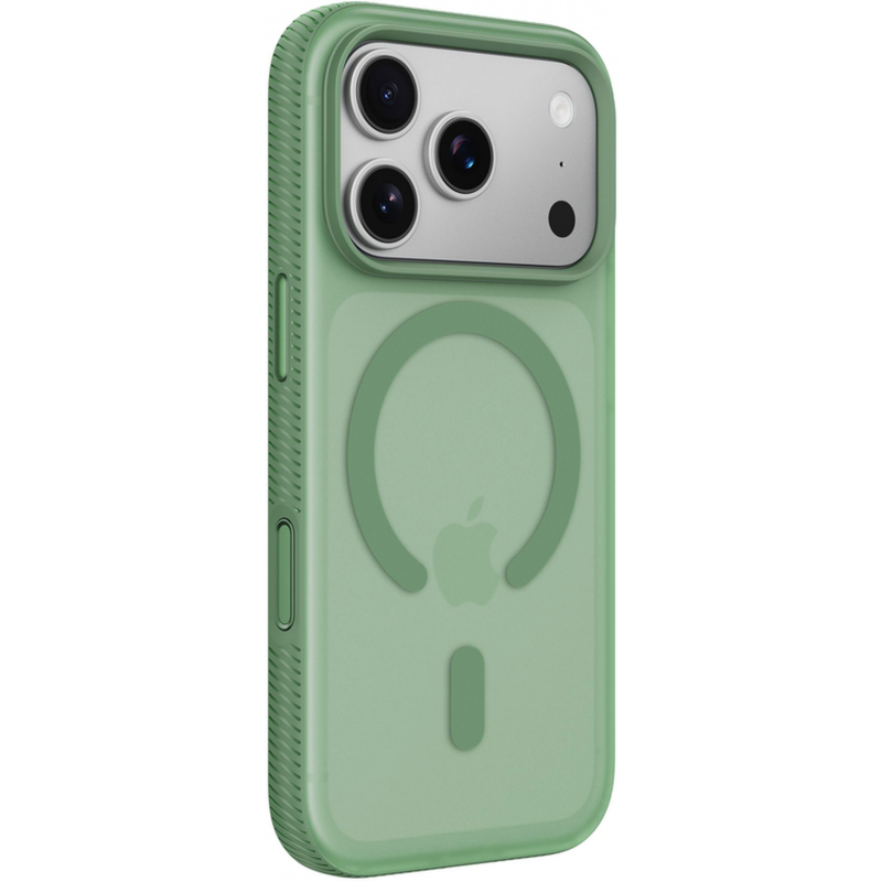Husa MagSafe pentru Apple iPhone 17 Pro / 18 Pro, Belkin, SheerForce Grip, Verde MSA035hqSE - Pe ghidon si in buzunar
