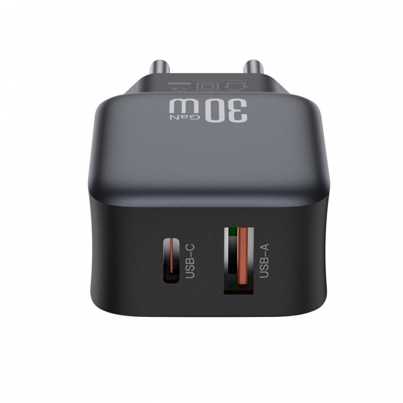Incarcator Retea XO Design L156, 30W, 3A, 1 x USB-A - 1 x USB-C, Negru - Tehnologie multistandard si siguranta