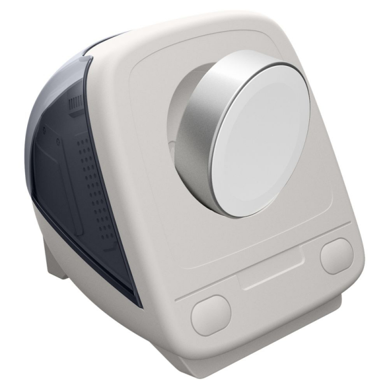 Suport Spigen C1 Classic pentru Incarcator Wireless Apple Watch Series, Gri AMP09340 - Modul noptiera devine utilizabil cu adevarat