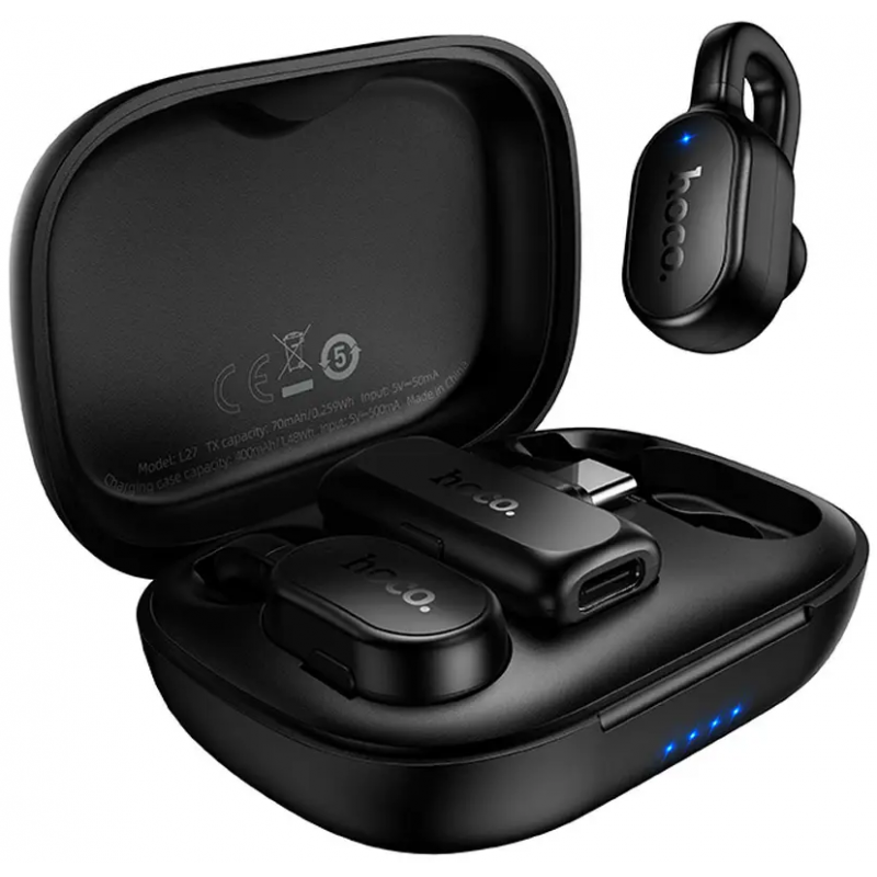 Lavaliera HOCO L27, USB-C, Set 2 bucati, Neagra  - De ce doua bucati in set