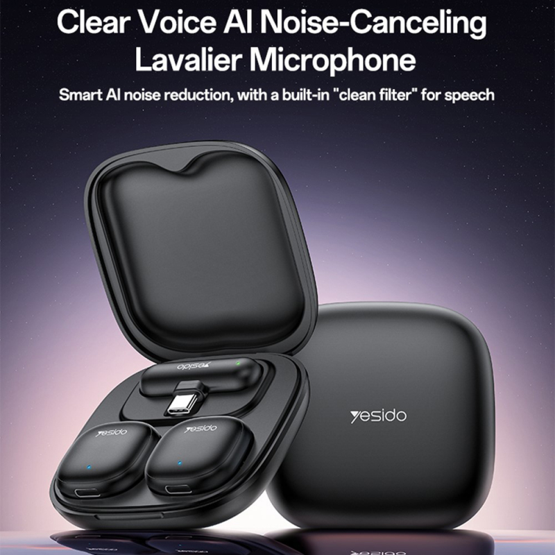 Lavaliera Yesido KR21, USB-C, Set 2 bucati, Neagra - De ce doua microfoane in acelasi set