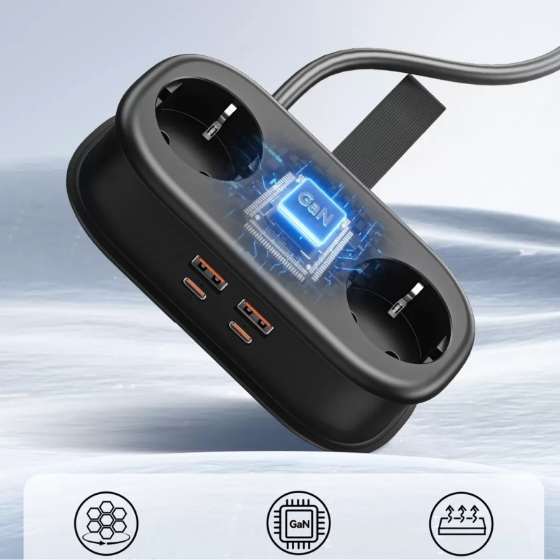 Prelungitor Orico AP3, 2 x Schuko - 2 x USB-A - 2 x USB-C, Negru - Diferenta fata de modelul APP si intretinere