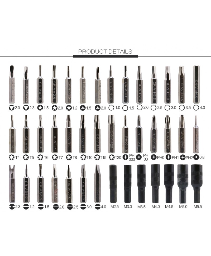 Trusa Surubelnite BST-8912, 45 Piese - Tije de la 120 la 240 mm