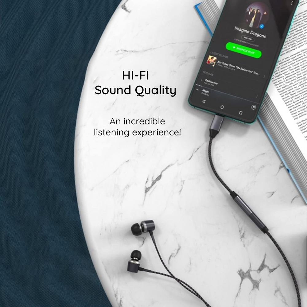 Adaptor Audio USB-C - 3.5mm Techsuit AC8 MusicDox, Gri - Ce il diferentiaza