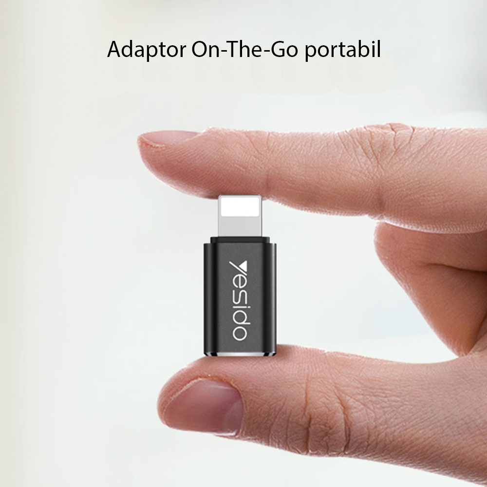Adaptor Date si Incarcare USB-C - Lightning Yesido GS03, Negru - De stiut inainte de comanda