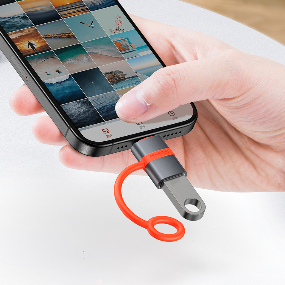 Adaptor OTG USB-C - USB-A McDodo OT-3810, Gri - Constructie si dimensiuni