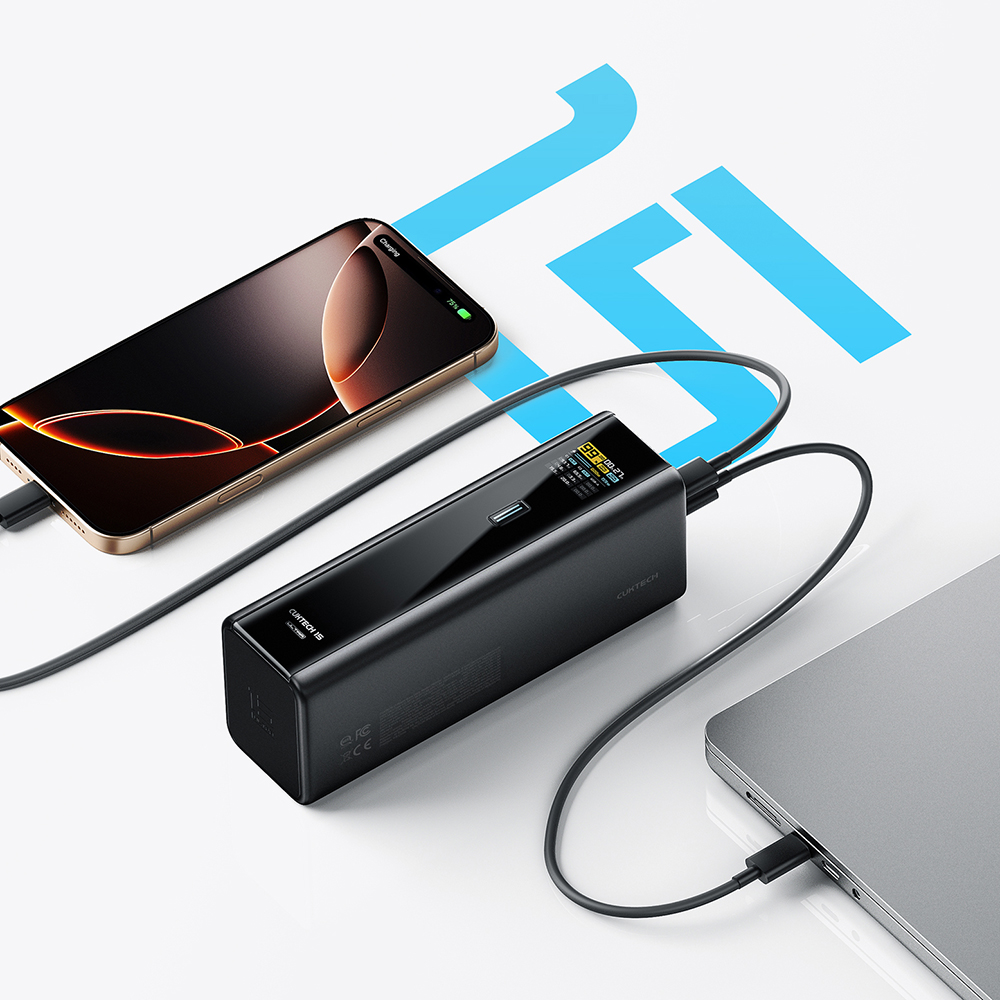 Baterie Externa Cuktech PB200U, 20000mAh, 210W, QC + PD, 1 x USB-A - 2 x USB-C, Alba CKPB200UGLGR - Compatibilitate