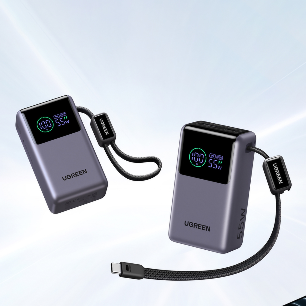 Baterie Externa UGREEN Nexode Pro PB727 (85301B), 10000mAh, 55W, QC + PD, 1 x USB-A - 2 x USB-C, Gri - Compatibilitate