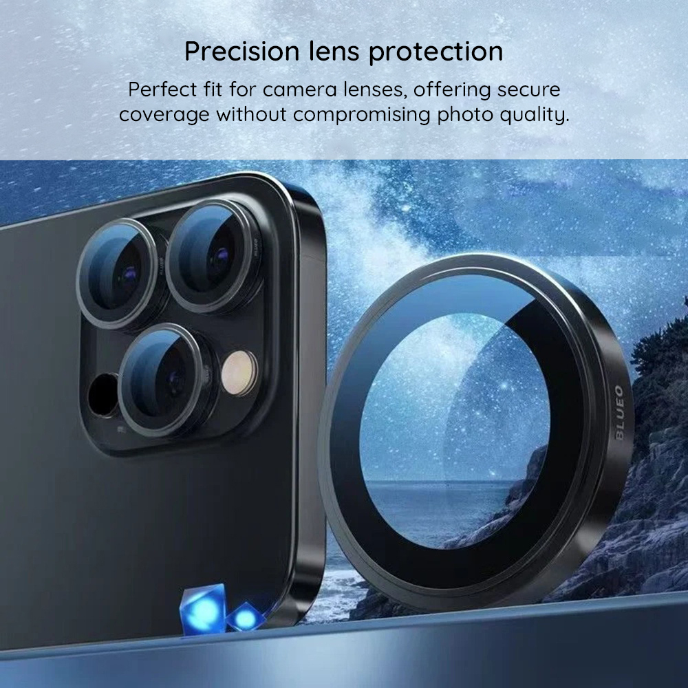 Folie de protectie Camera Spate Blueo Integrated Metal pentru Apple iPhone 18 Pro Max, Sticla Securizata, Argintie - Montaj si ingrijire