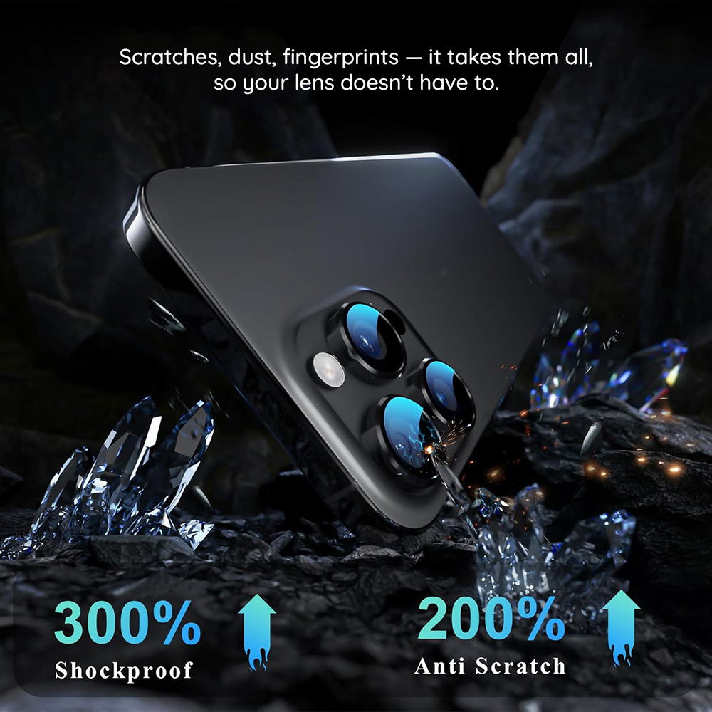 Folie de protectie Camera Spate PanzerGlass Hoops pentru Samsung Galaxy S25 S931, Sticla Securizata, Neagra - Potrivire pe Samsung Galaxy S25 S931