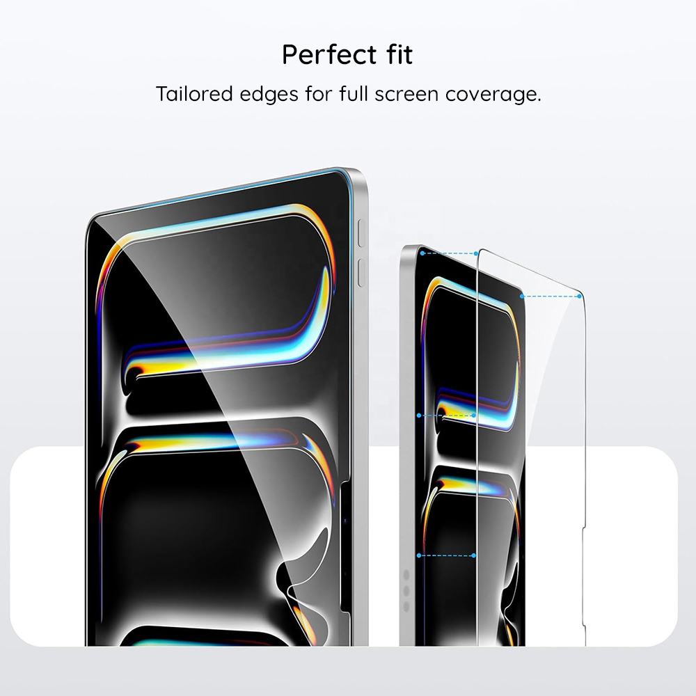 Folie de protectie Ecran Blueo HD Applicator Pro pentru Apple iPad Pro 13 (2024), Sticla Securizata, Full Glue - Adeziv Full Glue si aplicare