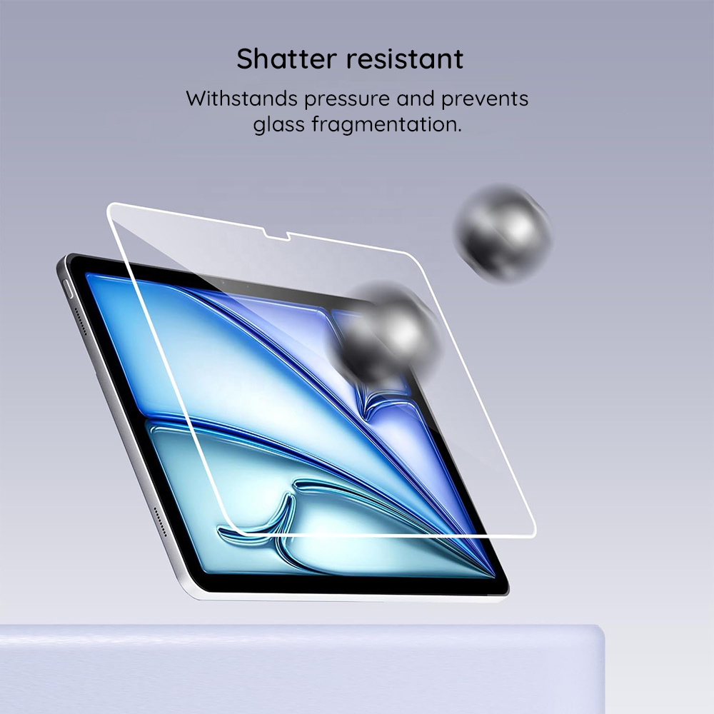 Folie de protectie Ecran Blueo HD Applicator Pro pentru Apple iPad Pro 13 (2024), Sticla Securizata, Full Glue - Rezistenta si tratament oleofob