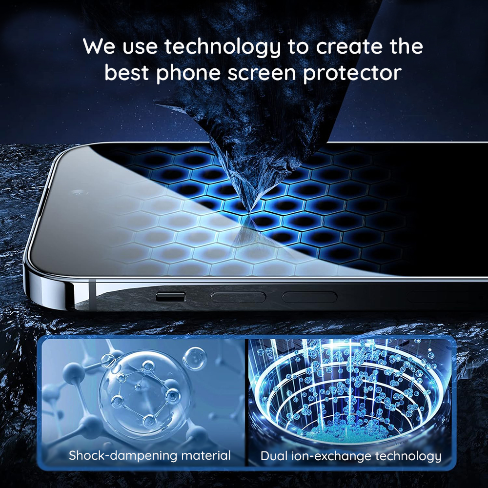 Folie de protectie Ecran Torras GlassGo Install Master pentru Apple iPhone 17 Pro Max, Sticla Securizata, Full Glue - Decupaje pentru camera si senzori
